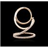 Image 3 : 14KT Rose Gold 0.44ctw Diamond Ring