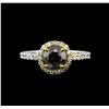 Image 1 : EGL USA Certified 1.68ctw Brown Diamond Ring - 14KT White Gold