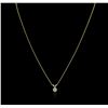 Image 1 : 14KT Yellow Gold 0.40ct Diamond Pendant With Chain