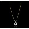 Image 2 : 14KT Yellow Gold GIA Certified 17.51ct Aquamarine and Diamond Necklace
