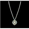 Image 3 : 14KT White Gold 30.53ctw Opal and Diamond Necklace