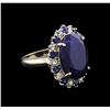 Image 2 : 16.29ctw Sapphire and Diamond Ring -14KT White Gold