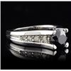 Image 2 : 14KT White Gold 1.65ct Black & White Diamond Ring