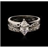 Image 1 : 14KT White Gold 1.06ctw Diamond Ring