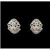 Image 1 : 2.87ctw Diamond Earrings - 14KT White Gold