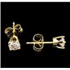 Image 2 : 0.58ctw Diamond Stud Earrings - 14KT Yellow Gold