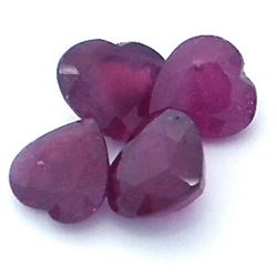 9.72ctw Heart Mixed Ruby Parcel