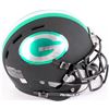 Image 1 : Green Bay Packers Custom Matte Black Full-Size Authentic Proline Helmet with Chrome Decals