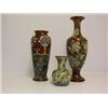 Image 1 : ROYAL DOULTON STONEWARE VASE mottled brown and green with applied flower heads and beadwork. Circa..