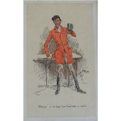 FRAMED AND MOUNTED SNAFFLES PRINT 'Whatever ye de keep towd tamboreen a rowin' 1st version 1910 200.