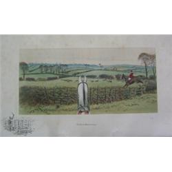 FRAMED AND MOUNTED 'SNAFFLES' PRINT, 'The Finest View in Europe' with hands having orignal embossed.