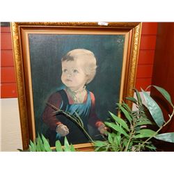 VINTAGE FRAMED PRINT - CRYING BOY SERIES - CHILD HOOD - BY ANN ZINKEISEN - SEE LINK TO - CURSE OF CR