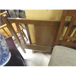 VINTAGE INLAID SINGLE HEADBOARD -