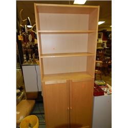 MAPLE BOOK CASE - 2 DOORS - 6'