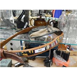 HAND CRAFTED LEATHER BELT AND POUCH