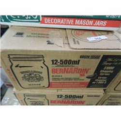 BOX OF CANNING JARS - 12-500ML