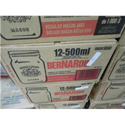 BOX OF CANNING JARS - 12-500ML
