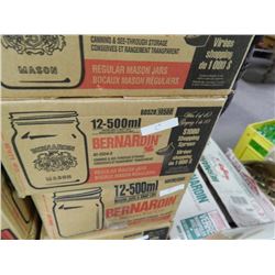 BOX OF CANNING JARS - 12-500ML