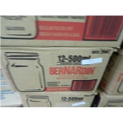 BOX OF CANNING JARS - 12-500ML
