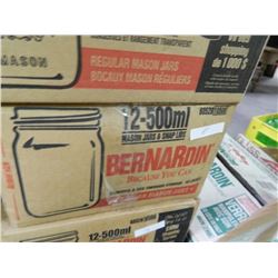 BOX OF CANNING JARS - 12-500ML