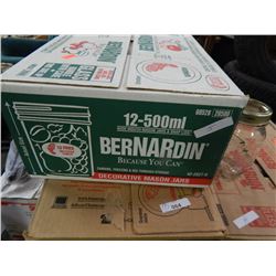 BOX OF CANNING JARS - 12-500ML - WIDE MOUTH
