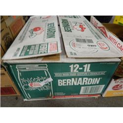 BOX OF CANNING JARS - 12- 1 L- WIDE MOUTH