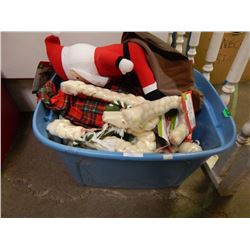 LARGE TOTE OF NEW DOG CHEWS AND COSTUMES - APPROXIMATELY 30-40PC - NO WARRANTY, NO GUARANTEE