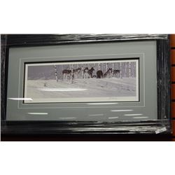 FRAMED LIMITED EDITION PRINT - WINTER TRAIL - WOLVES - JOHN VAN ZYLE - GALLERY ESTIMATE - $475