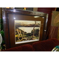 FRAMED LIMITED EDITION PRINT - GROUP OF SEVEN -FROOD LAKE - FRANKLIN CARMICHEAL -GALLERY ESTIMATE - 