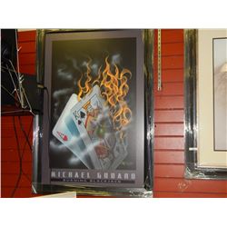FRAMED PRINT - BURNING BLACKJACK - MICHAEL GOODARD - GALLERY ESTIMATE - $575