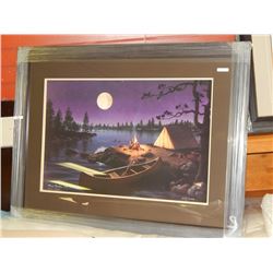 FRAMED LIMITED EDITION PRINT - MOONLIGHT RETREAT - MARK DAEHLIN -GALLERY ESTIMATE - $775