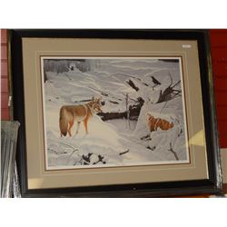 FRAMED LIMITED EDITION PRINT - WINTER GLOW - GLENN OLSON -GALLERY ESTIMATE - $1025
