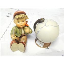 GOEBEL/HUMMEL #2060 "EUROPEAN WANDERER" - 2 PIECE SET INCLUDES WORLD GLOBE - "FIRST EDITION MILLENNI