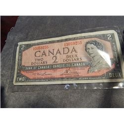 PAPER MONEY'S - CANDIAN 1954 $2 BILL -1271