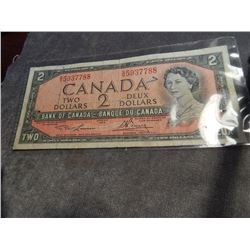 PAPER MONEY'S - CANDIAN 1954 $2 BILL - 9255