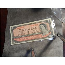 PAPER MONEY'S - CANDIAN 1954 $2 BILL - 0067