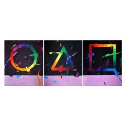 Ales Lamr, Evangelidy (Triptych), Oil Painting