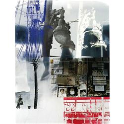 Robert Rauschenberg, Narcissus/ROCI USA (Wax Fire Works), Mixed Media on Stainless Steel