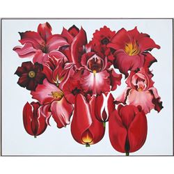 Lowell Blair Nesbitt, Island of Red Flowers, Oil Painting