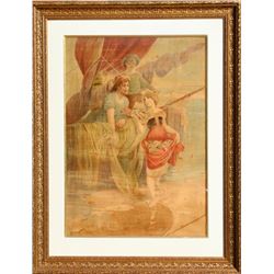 Alphonse Mucha, Peche, Chromolithograph