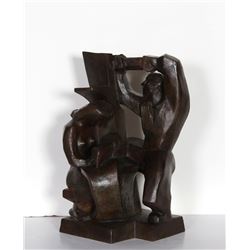 Robert Cronbach, Construction & Garment Worker , Bronze Sculpture