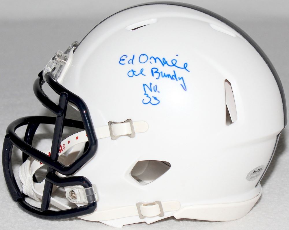 al bundy football helmet - 1966 Polk High Varsity Hall of Fame Ed O'neill Signed "Polk High"