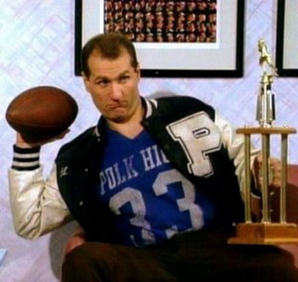 Ed O'Neill Signed "Bundy" Polk High Jersey Inscribed "4 TD's In 1 Game"  (Schwartz COA)