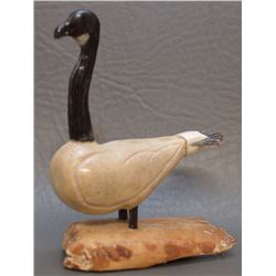 CARVED IVORY CANADIAN GOOSE