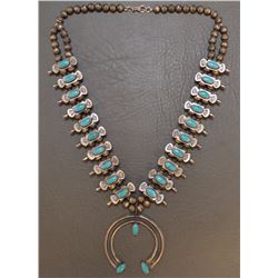 NAVAJO SILVER BOX BOW SQUASH BY MARCELLA JAMES