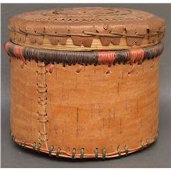 CREE/CHIPPEWA BIRCH BARK CONTAINER