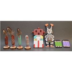 COLLECTION OF EIGHT FOLK  ART PIECES