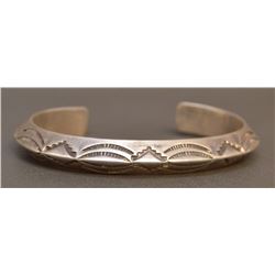 NAVAJO STERLING SILVER QAURD BRACELET BY WAYLON PLUMMER