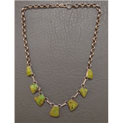 STERLING AND TURQOUISE NECKLACE