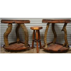 TWO MESQUITE CORNER CABINETS